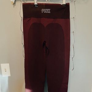 Burgundy Victoria secret “pink” seamless legging